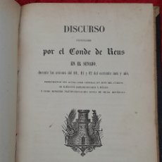 Libros antiguos: L-7469. DISCURSO PRONUNCIADO POR EL CONDE DE REUS EN EL SENADO. MADRID, 1862. Lote 401291149