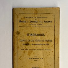 Libros antiguos: COMPAÑÍA DE LOS FERROCARRILES DE MADRID A ZARAGOZA Y A ALICANTE. RED CATALANA (A.1912). Lote 401376849