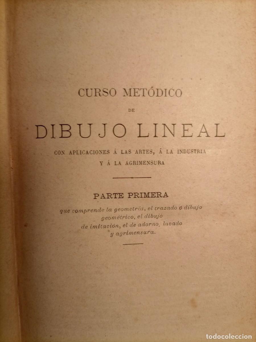 Libros antiguos: Dibujo lineal primera parte 1888 - Foto 4