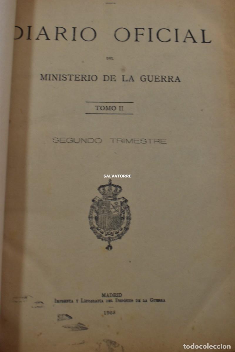 Old books: DIARIO OFICIAL DEL MINISTERIO DE LA GUERRA SEGUNDO TRIMESTRE 1909 INTENDENCIA MILITAR TENERIFE.