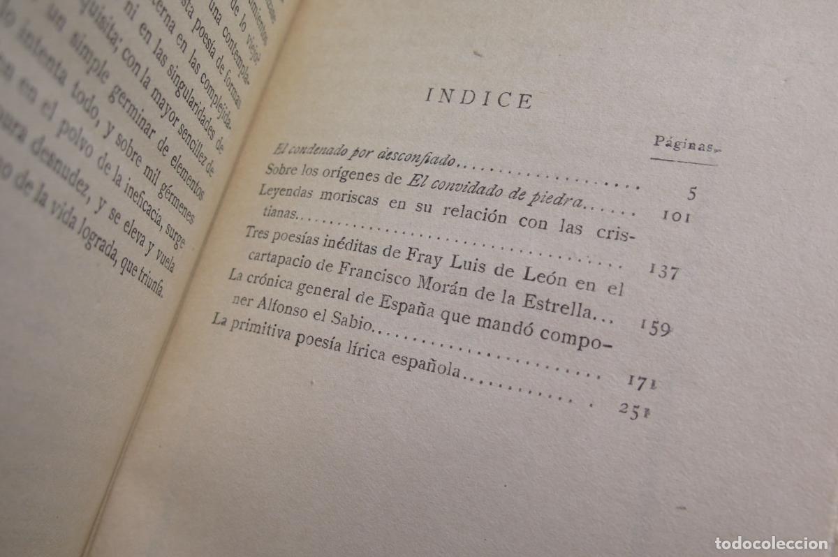 Libros antiguos: Estudios literarios. MEN&Eacute;NDEZ PIDAL - Foto 3