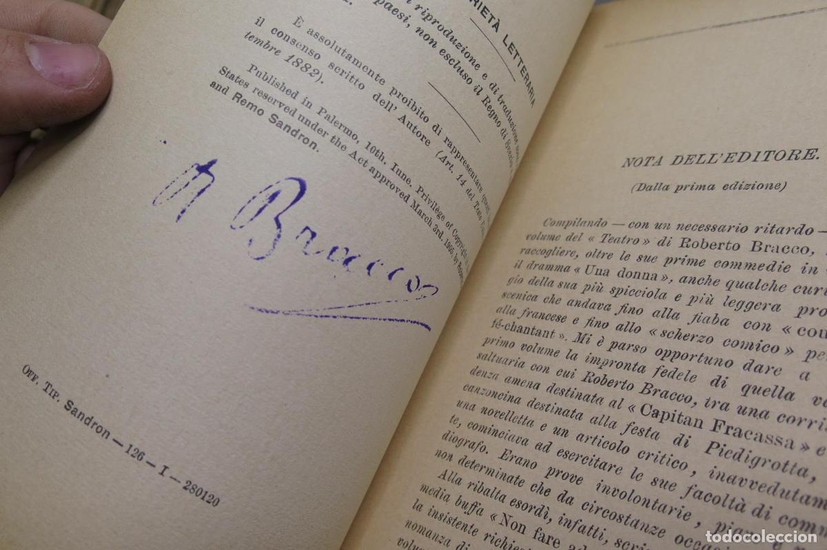Libros antiguos: TEATRO. PRIMO. BRACCO - Foto 2