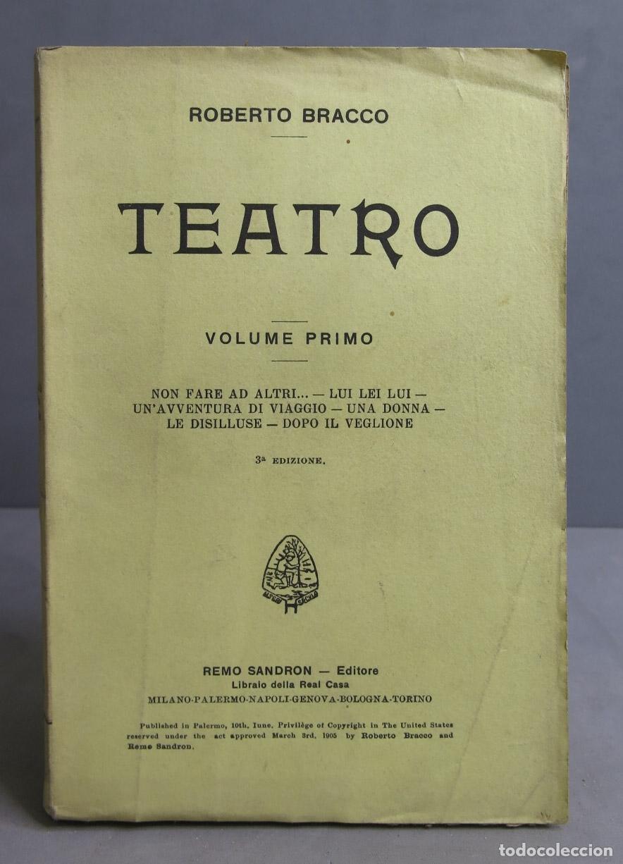 Libros antiguos: TEATRO. PRIMO. BRACCO - Foto 1