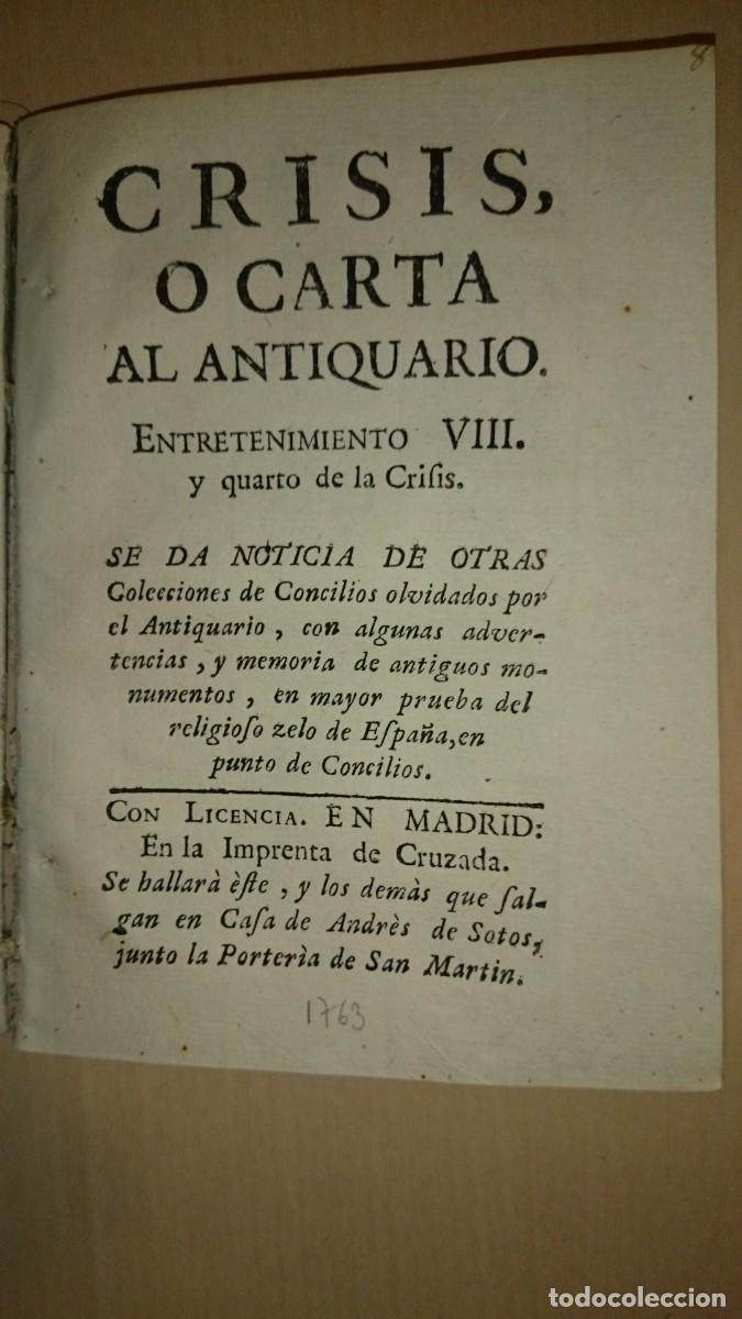 Old books: ANTIQUARIO NOTICIOSO GENERAL DE ESPA&Ntilde;A, Y SUS INDIAS. RAYMUNDO GUISE. VOL. VIII. 1763