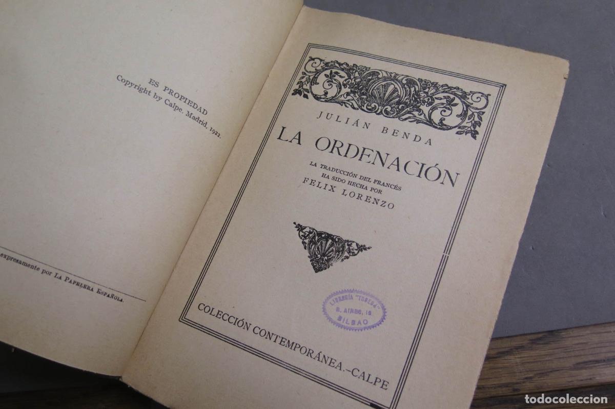 Libros antiguos: LA ORDENACION. BENDA - Foto 2