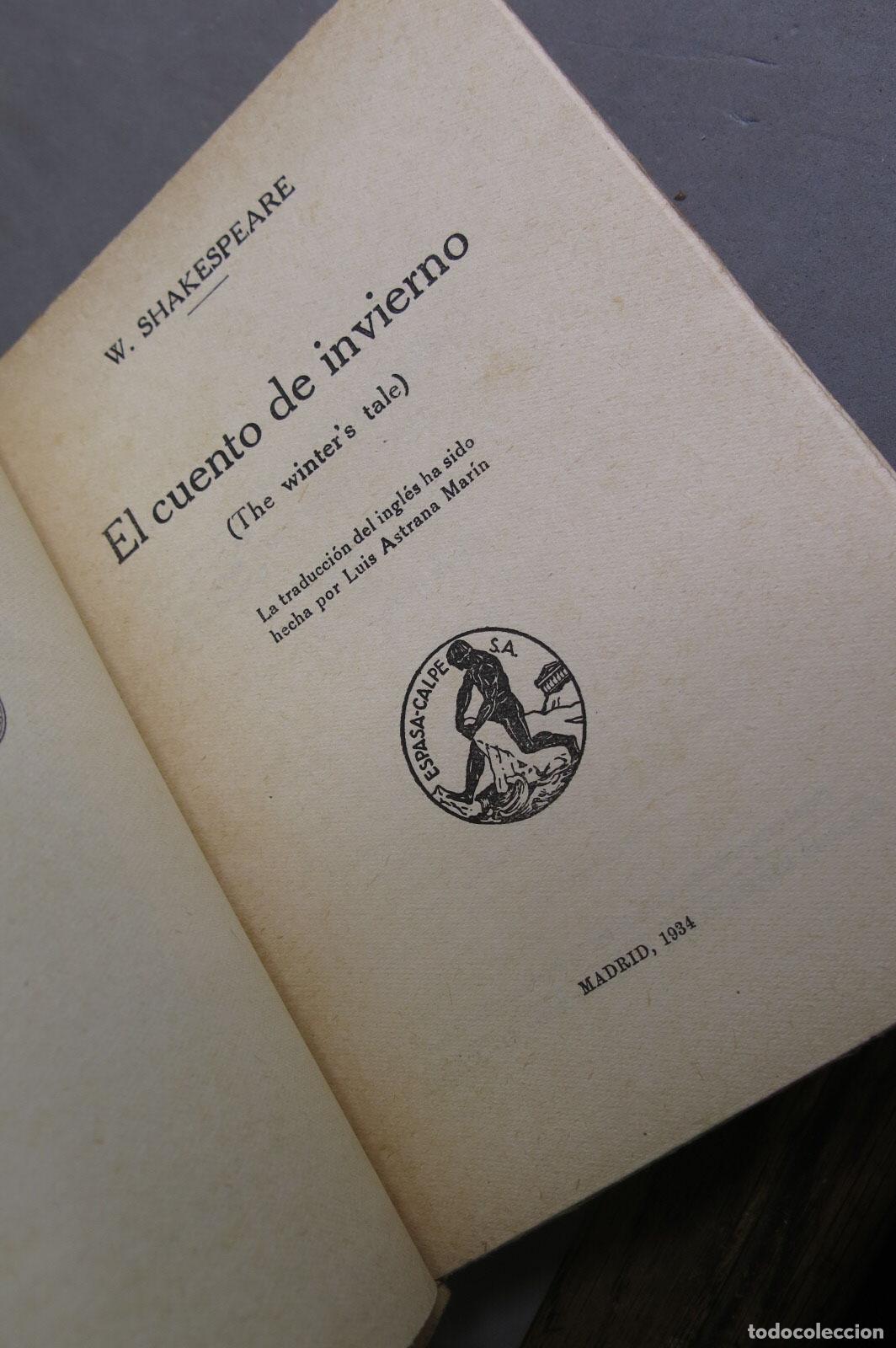 Libros antiguos: 1934. EL CUENTO DE INVIERNO. SHAKESPEARE - Foto 2
