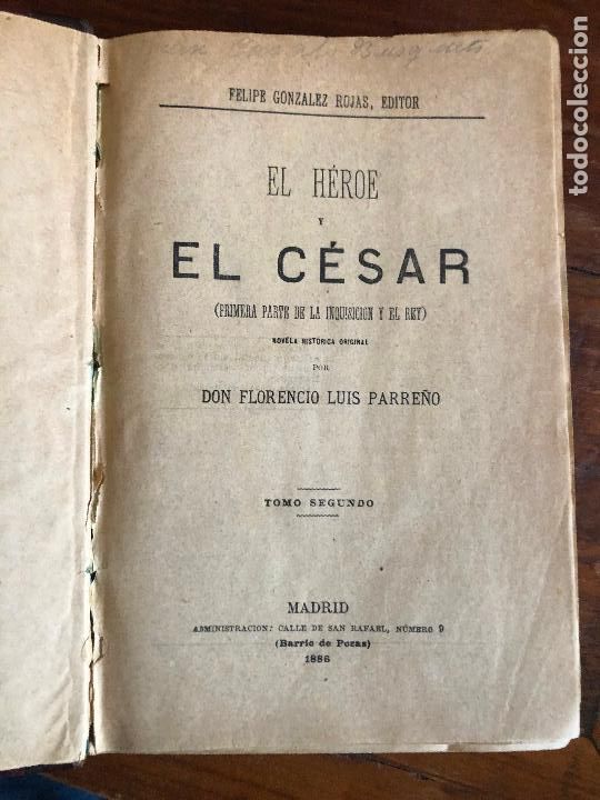 Libros antiguos: el heroe y el cesar, tomo 2, 1886 - Foto 1