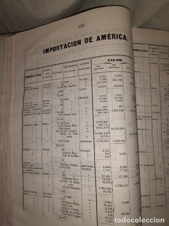 Libros antiguos: CUADRO GENERAL DEL COMERCIO ESTERIOR DE ESPA&Ntilde;A - A&Ntilde;OS 1849-1850 - EXCEPCIONAL. - Foto 7