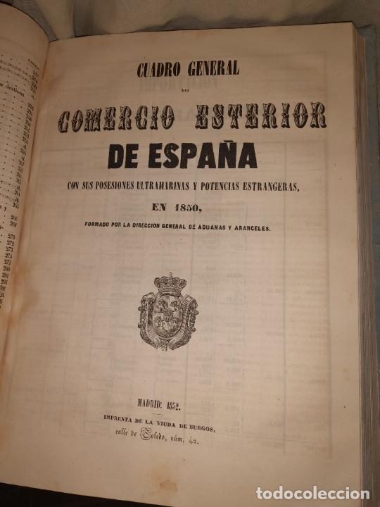 Libros antiguos: CUADRO GENERAL DEL COMERCIO ESTERIOR DE ESPA&Ntilde;A - A&Ntilde;OS 1849-1850 - EXCEPCIONAL. - Foto 12