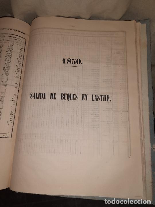 Libros antiguos: CUADRO GENERAL DEL COMERCIO ESTERIOR DE ESPA&Ntilde;A - A&Ntilde;OS 1849-1850 - EXCEPCIONAL. - Foto 13