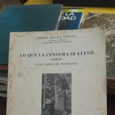 Libros antiguos: LO QUE LA CENSURA SE LLEVO. A1614