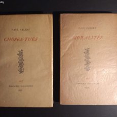 Libros antiguos: CHOSES TUES. MORALITÉS. 1ª EDICIÓN. VALÉRY, PAUL. 1932. Lote 403299649