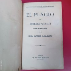 Libros antiguos: EL PLAGIO POR DOMENICO GIURIATI - DR. LUIS MARCO - MADRID LA ESPAÑA MODERNA. Lote 403367824