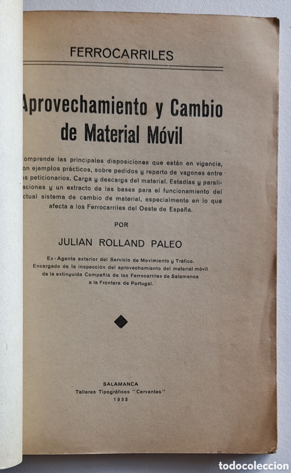 Libros antiguos: FERROCARRILES. Aprovechamiento y Cambio de Material M&oacute;vil. 1933 - Foto 4