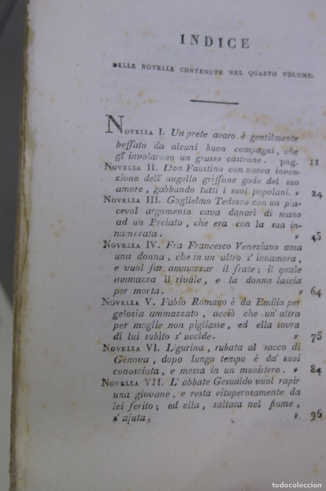 Libros antiguos: 1813. NOVELLE DE MATTEO BANDELLO. PARTE SECONDA. VOLUME QUARTO - Foto 3