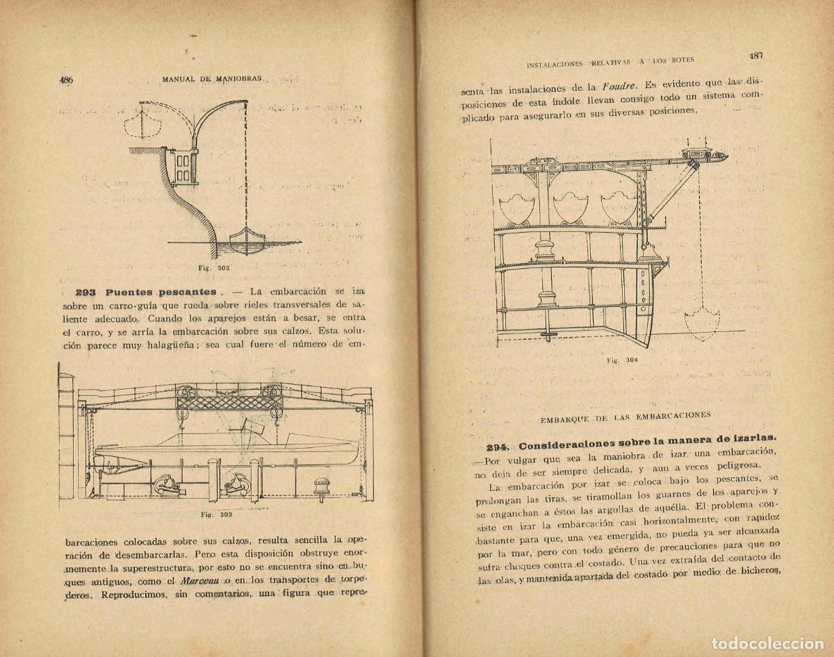 Libros antiguos: Manual de maniobras en los buques. Toribio Taberner. Barcelona - Foto 3