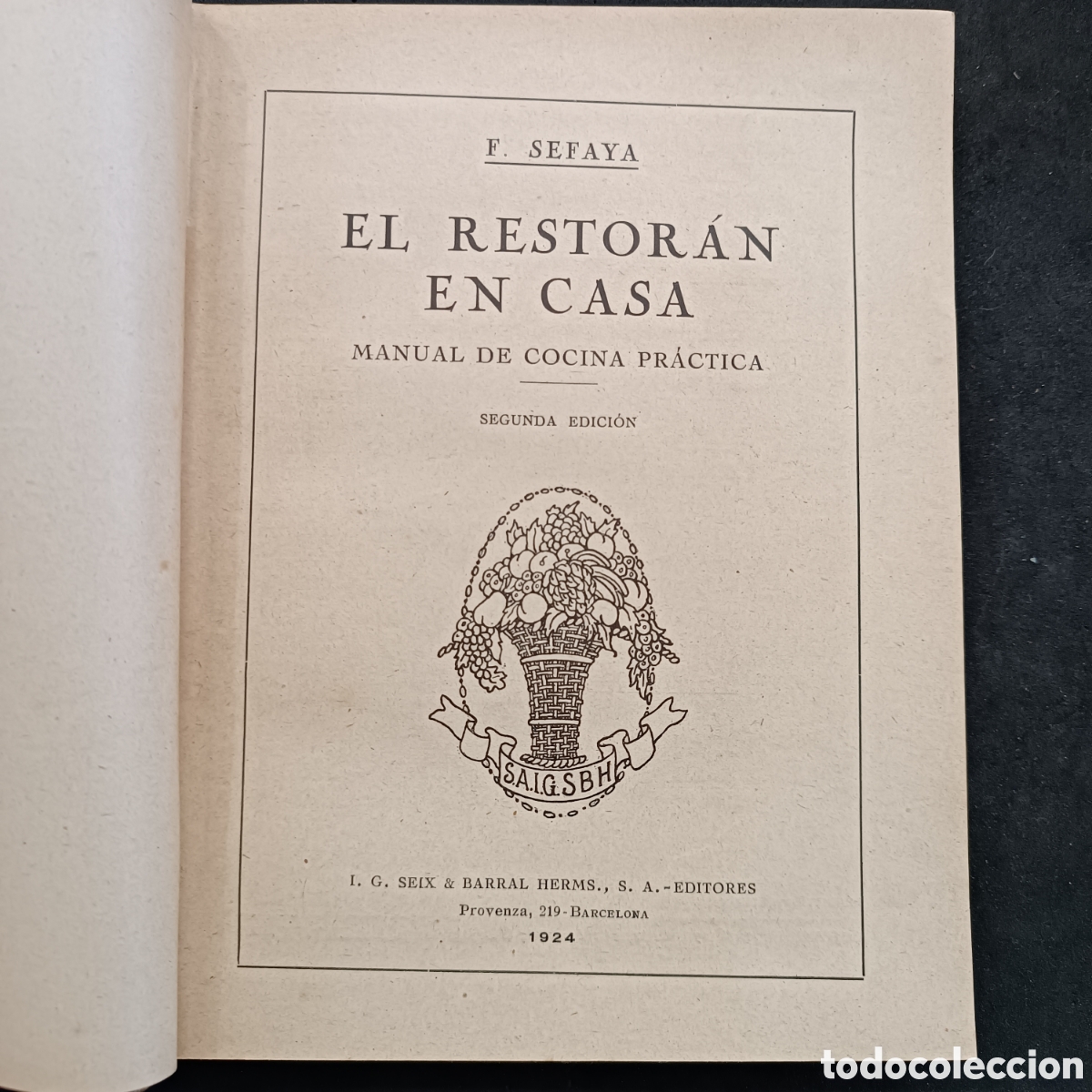Libros antiguos: El restor&aacute;n en casa, seix barrales 1924 - Foto 2