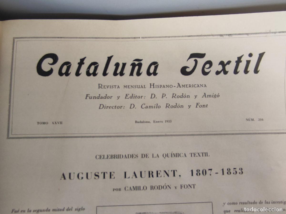 Libros antiguos: Tomo XXVII Catalu&ntilde;a textil , 1933 - Foto 3