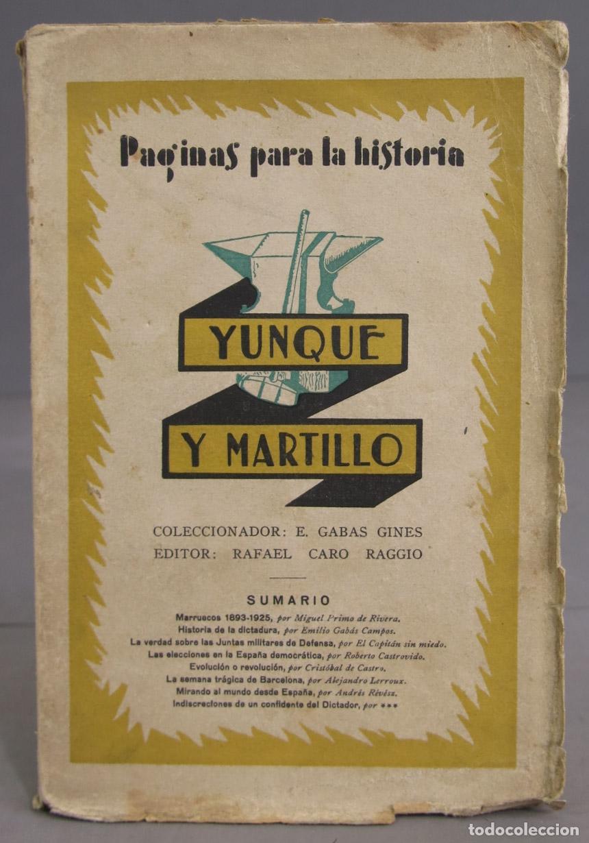 Libros antiguos: Yunque y martillo. Gabas Gines - Foto 1