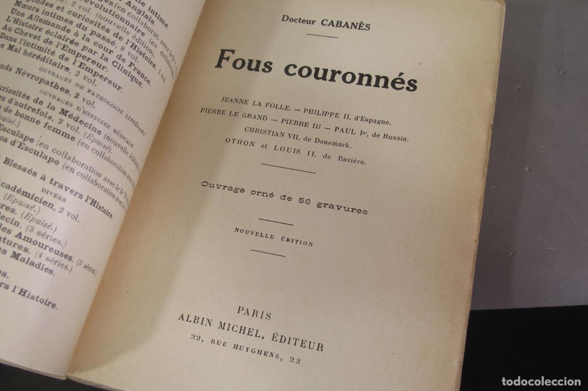 Libros antiguos: Fous couronn&eacute;s. CABANES - Foto 2