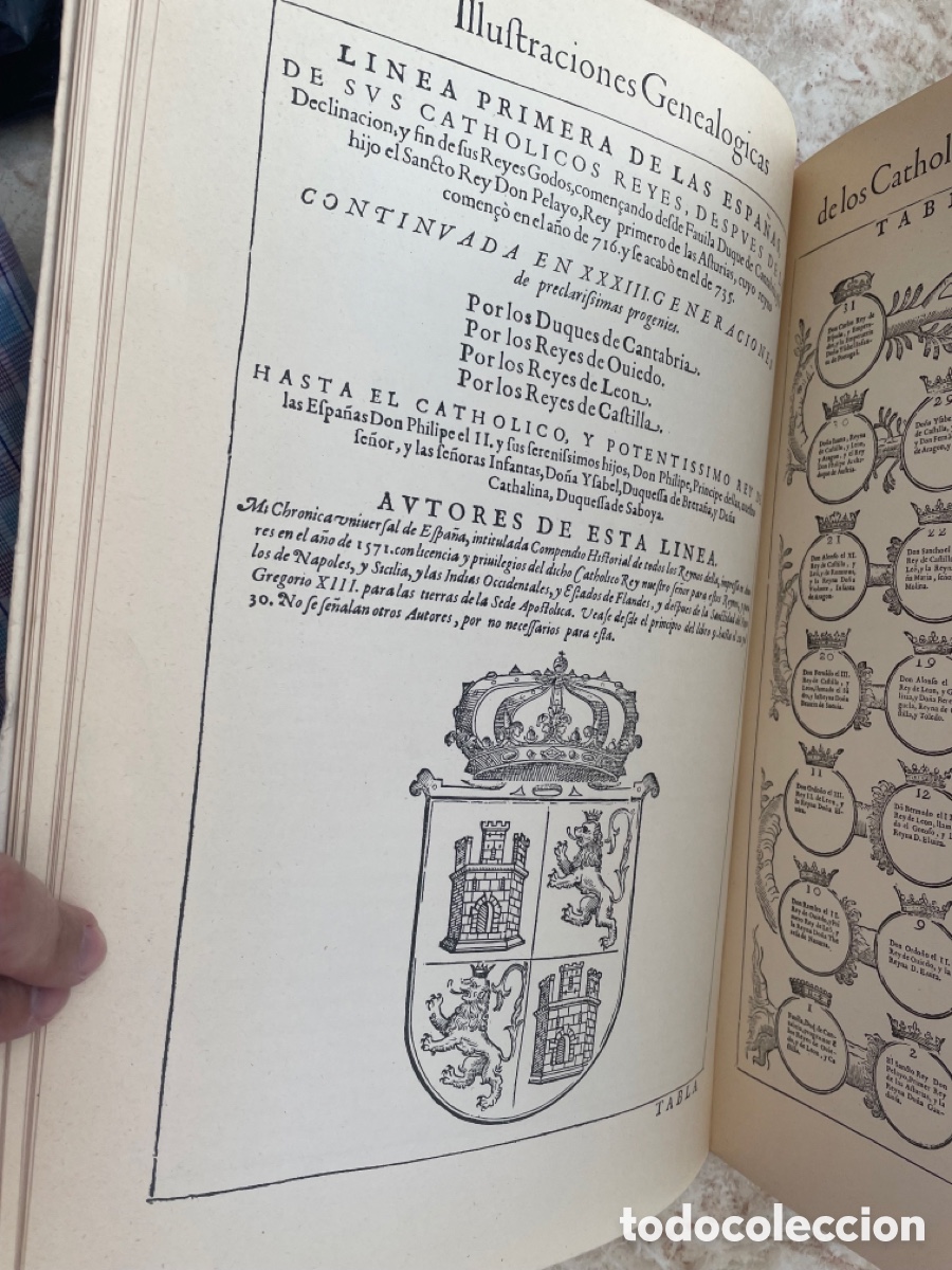 Libros antiguos: Genealog&iacute;as de los Cat&oacute;licos Reyes de las Espa&ntilde;as - Foto 2