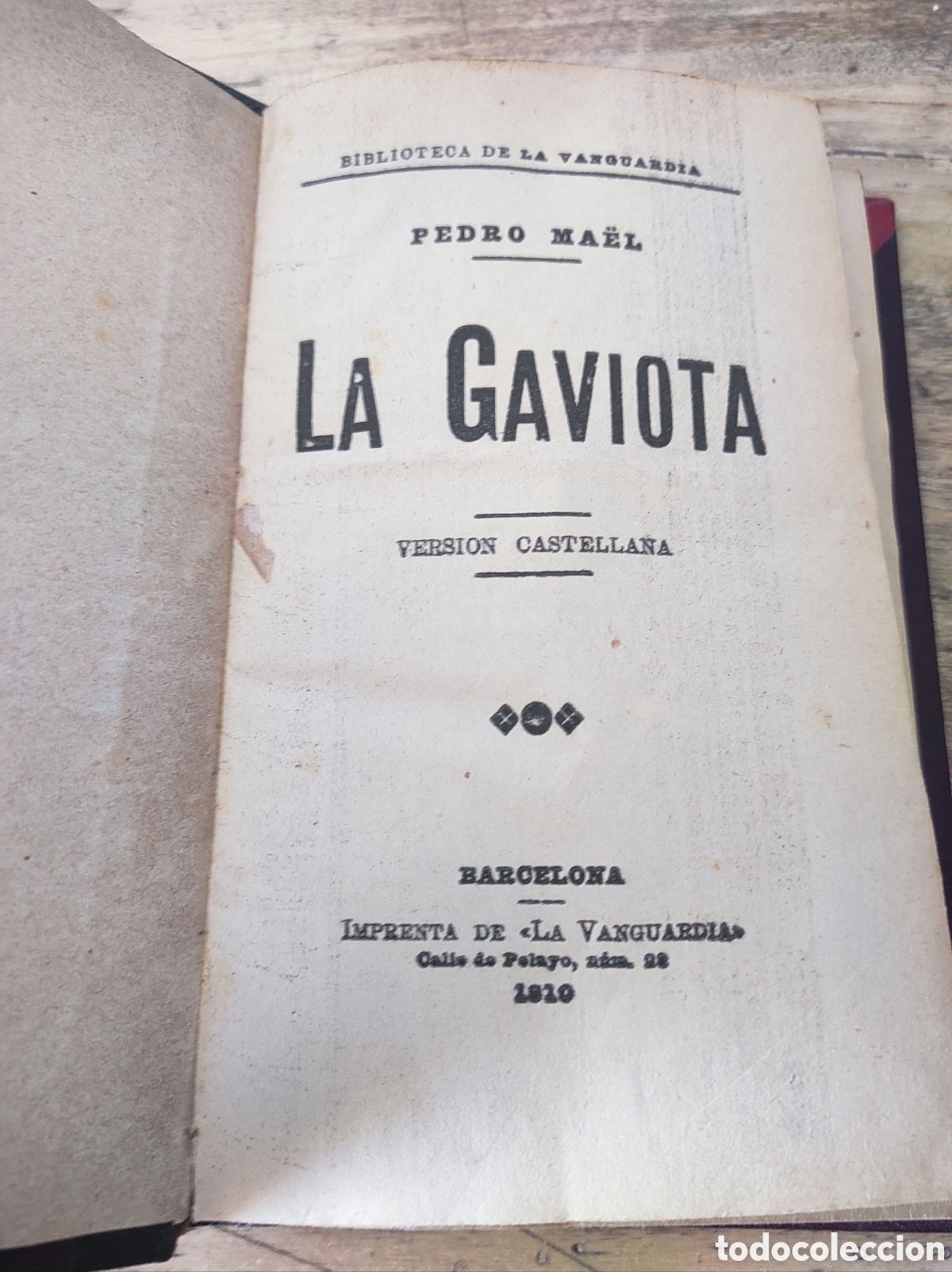 Libros antiguos: La Gaviota. PEDRO MA&Euml;L. 1910 - Foto 5