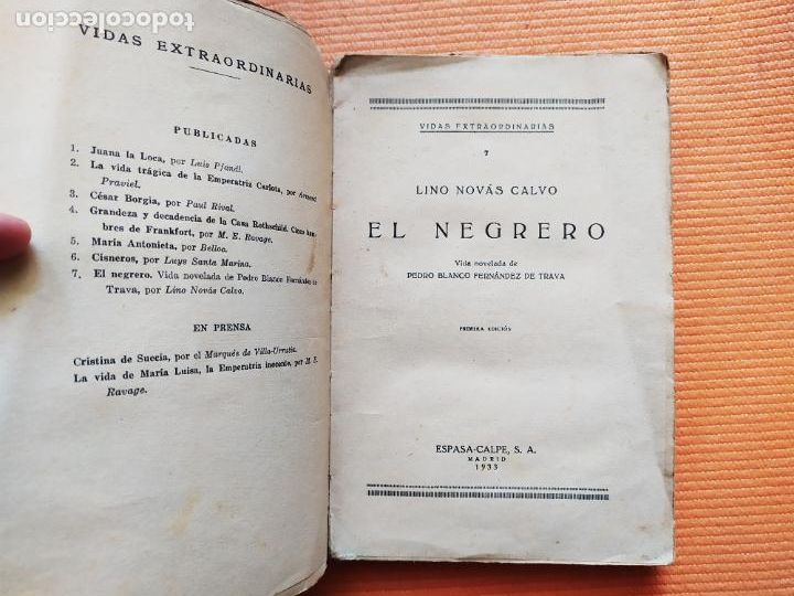 Libros antiguos: PEDRO BLANCO EL NEGRERO LINO NOVAS CALVO - Foto 3
