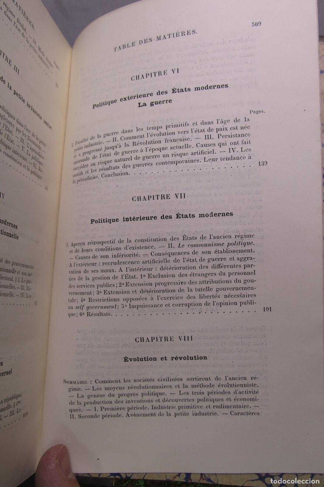 Libros antiguos: L&acute;EVOLUTION POLITIQUE ET LA REVOLUTION. M.G. DE MOLINARI. 1884 - Foto 5