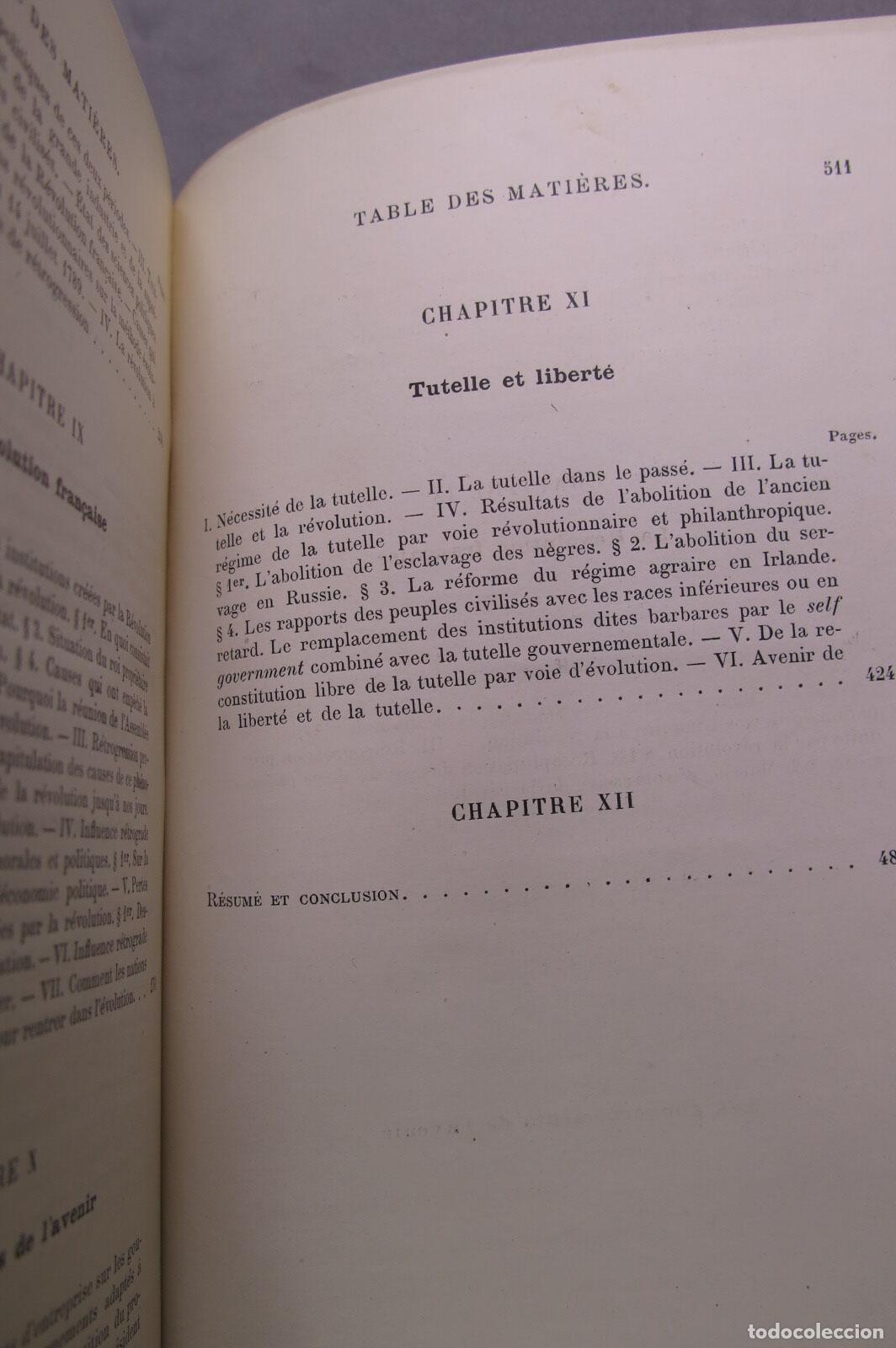 Libros antiguos: L&acute;EVOLUTION POLITIQUE ET LA REVOLUTION. M.G. DE MOLINARI. 1884 - Foto 7