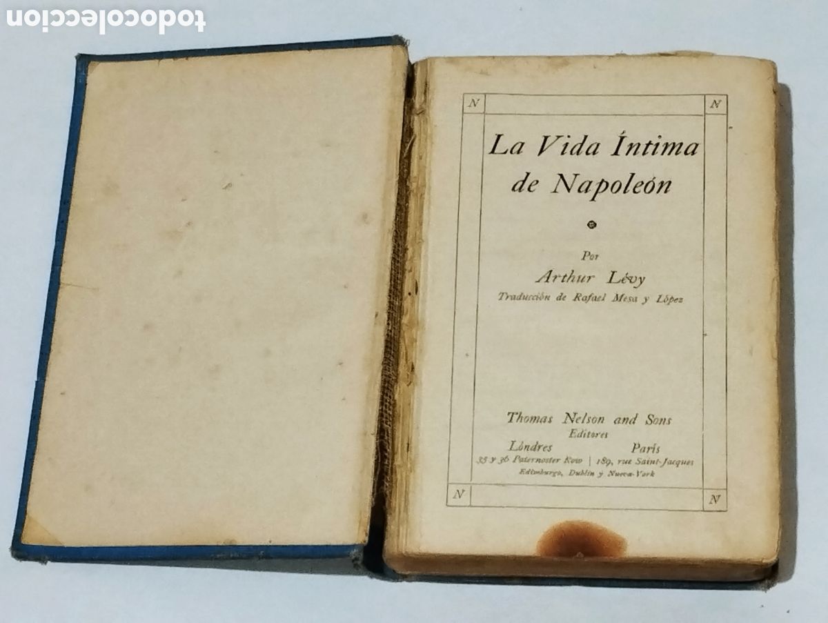 Libros antiguos: La vida &iacute;ntima de Napole&oacute;n &ndash; Arthur L&eacute;vy - Foto 2