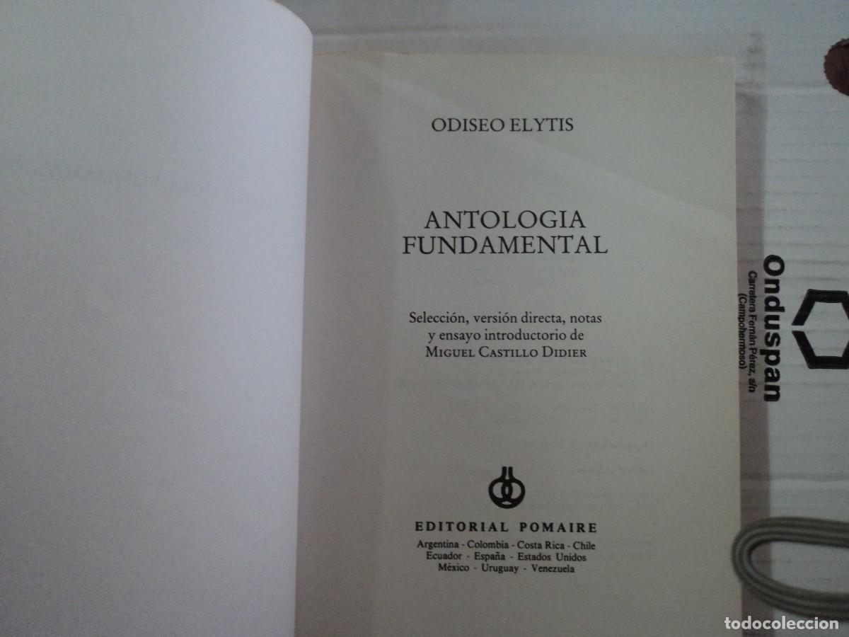 Libros antiguos: Antolog&iacute;a Fundamental - Odiseo Elytis - Foto 2