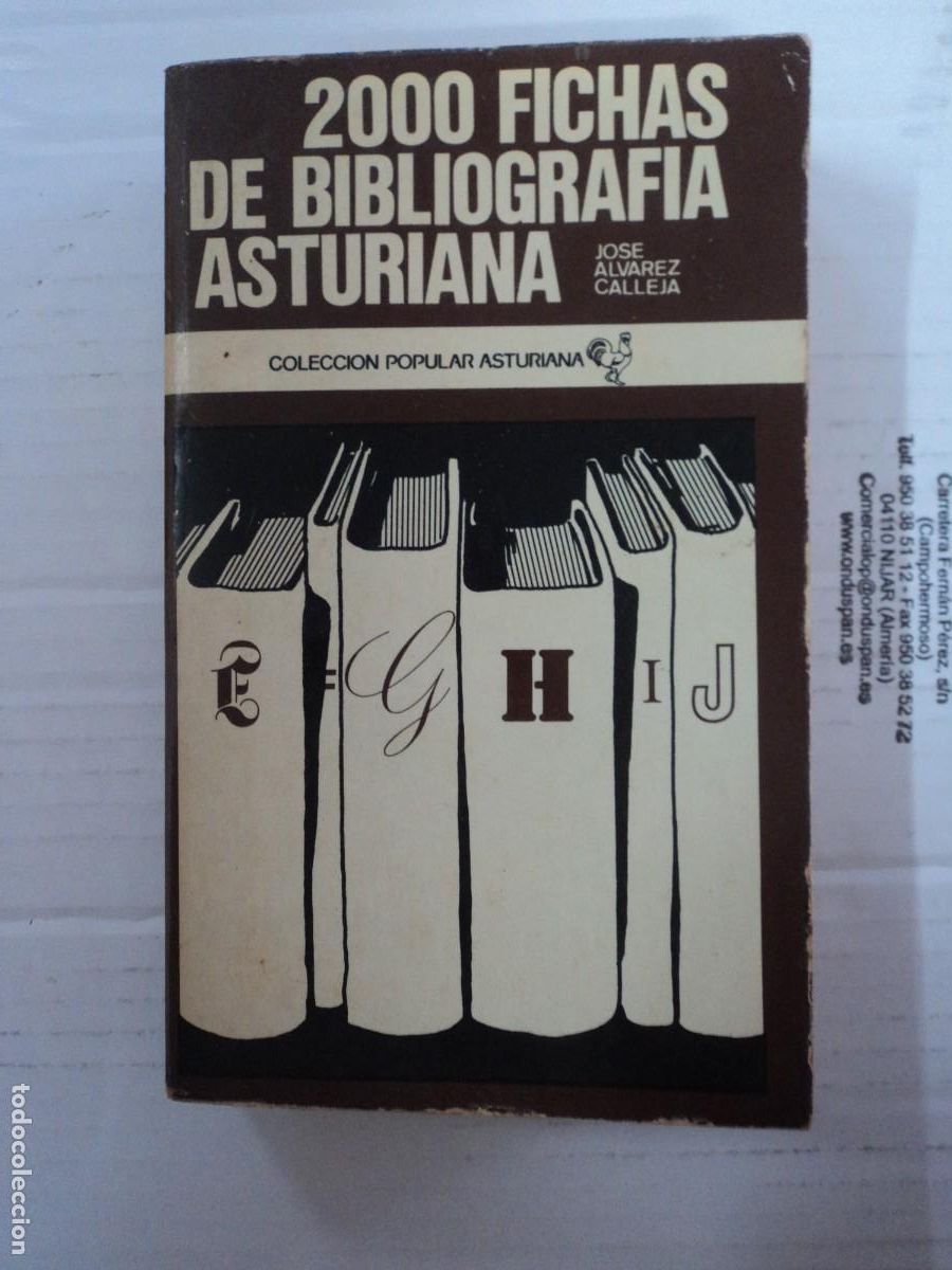 Antiquarische B&uuml;cher: 2000 fichas de Bibliograf&iacute;a Asturiana