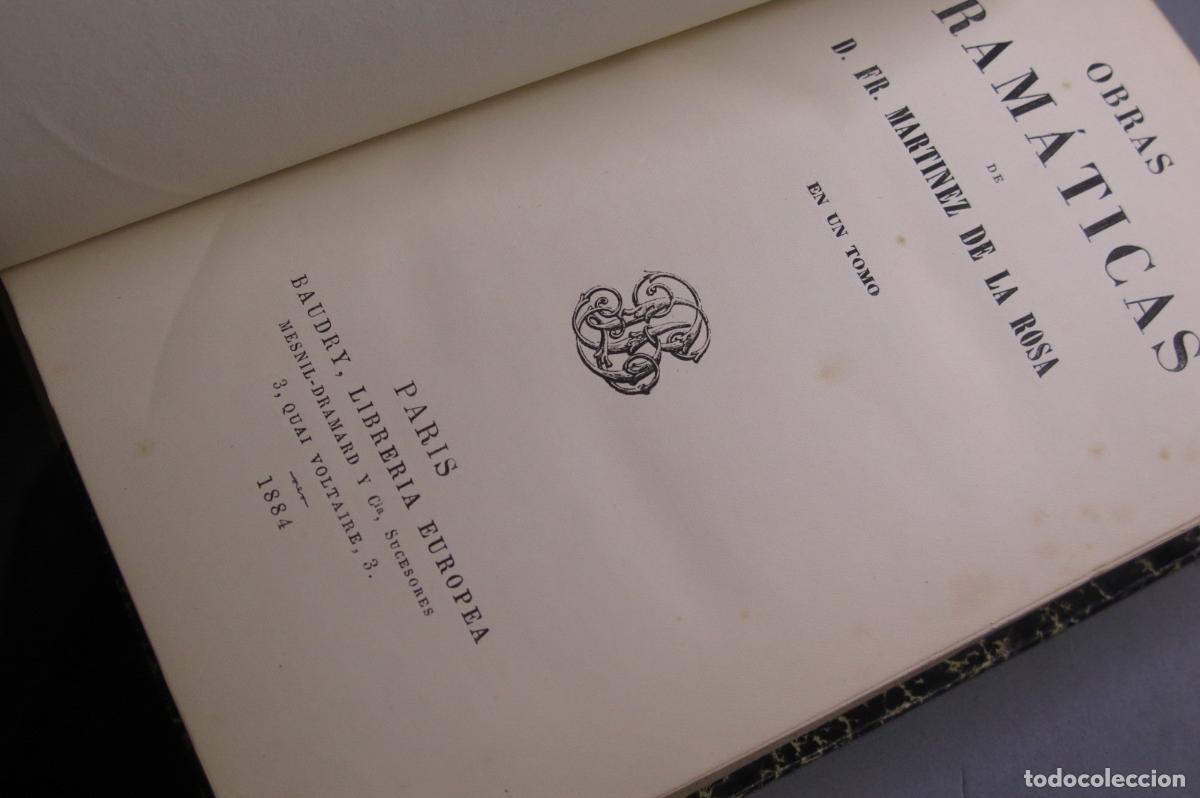 Libros antiguos: Obras dram&aacute;ticas de F. Martinez de la Rosa. 1884 - Foto 2