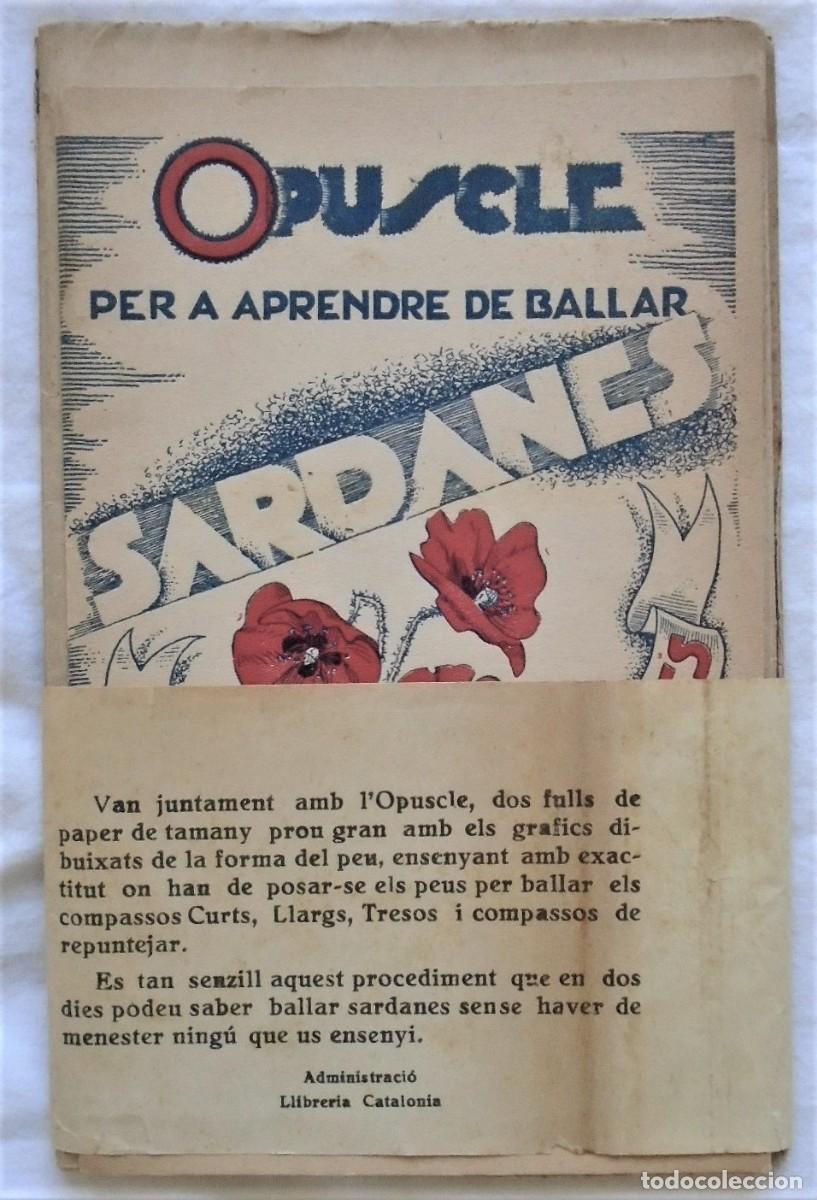 Libros antiguos: OPUSCLE PER APENDRE A BALLAR SARDANES. - Foto 1