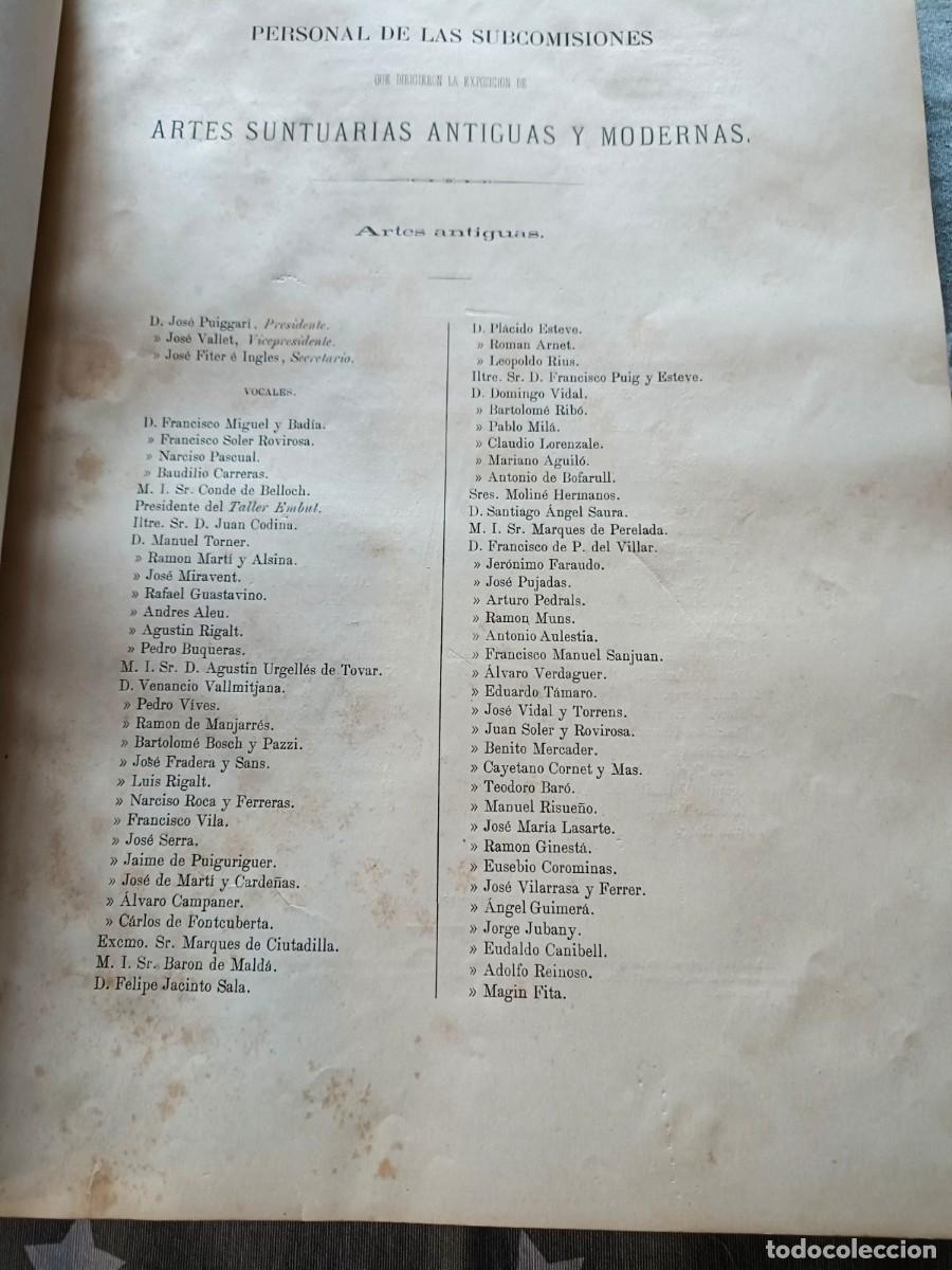 Libros antiguos: Libro exposici&oacute;n Artes Suntuarias Barcelona 1877 - Foto 8