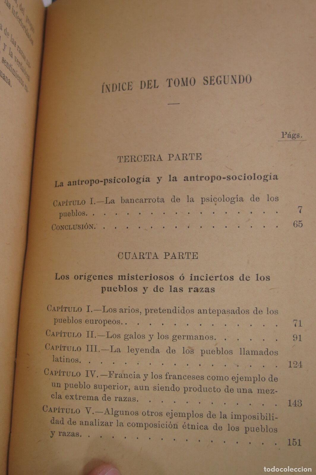 Libros antiguos: EL PREJUICIO DE LAS RAZAS. TOMO SEGUNDO. FINOT - Foto 2