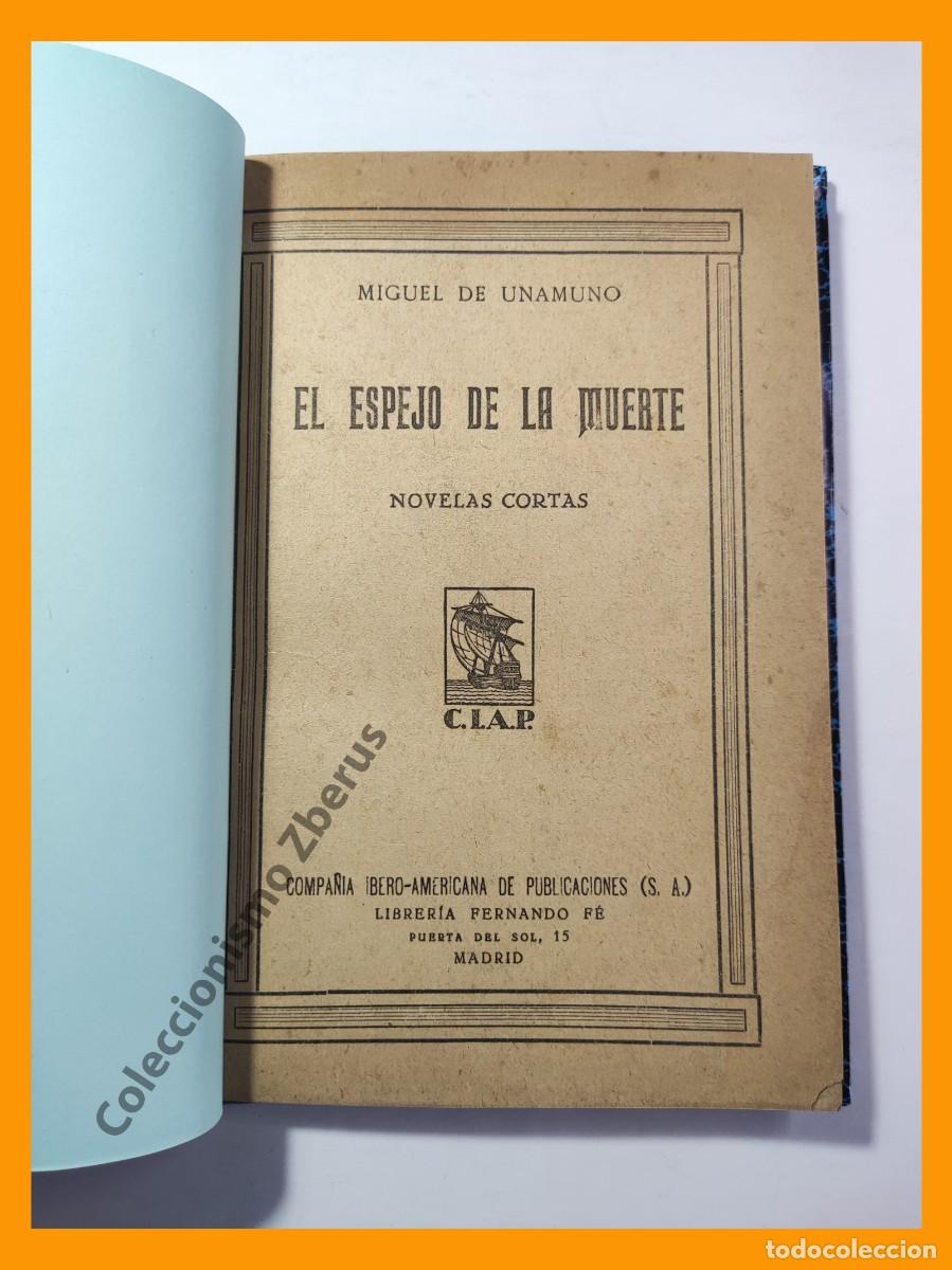 Libros antiguos: El espejo de la muerte - Miguel de Unamuno - Foto 3