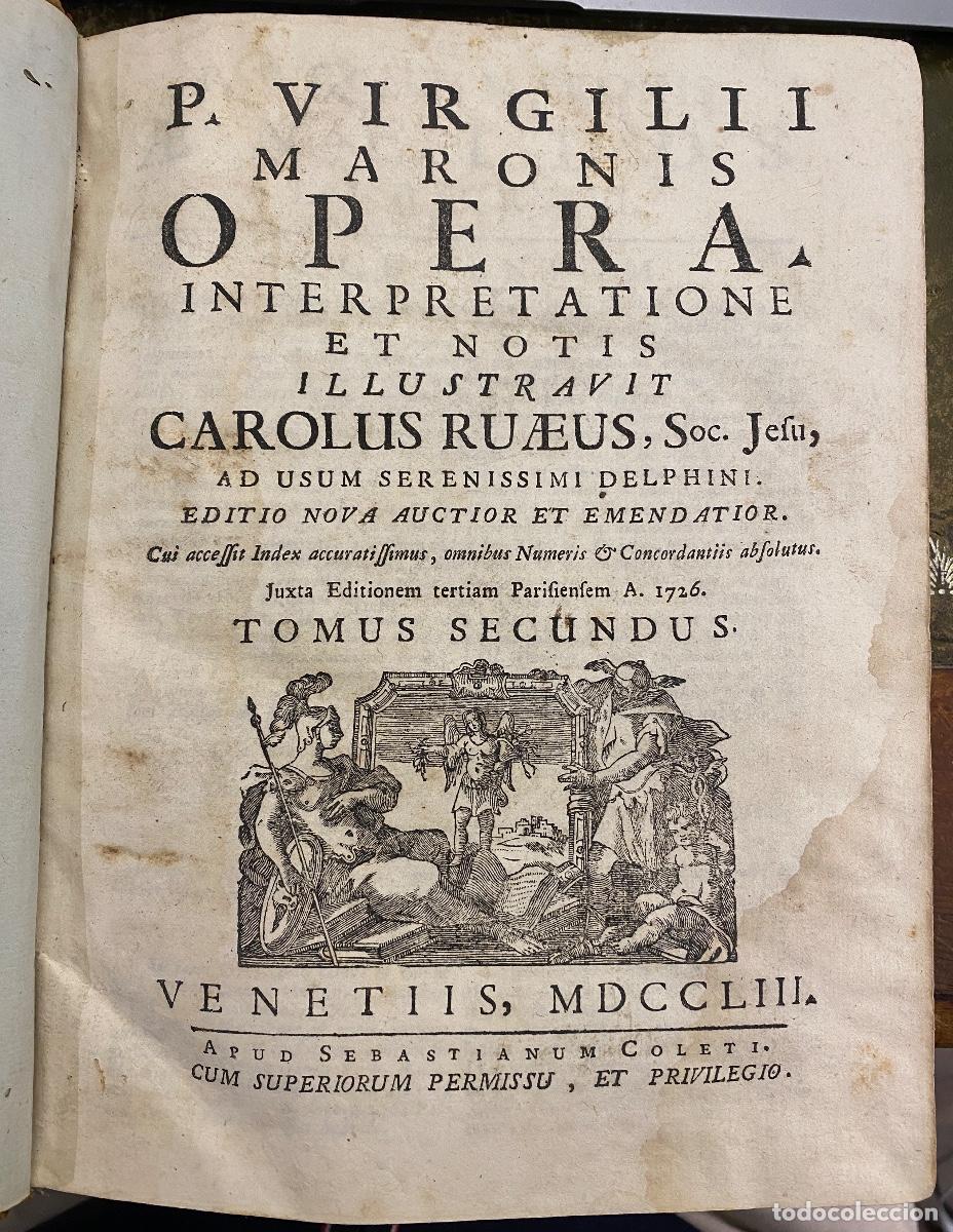 Old books: 1758 VIRGILIO OPERA