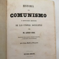 Libros antiguos: HISTORIA DEL COMUNISMO, (SUDRE), BARCELONA 1860