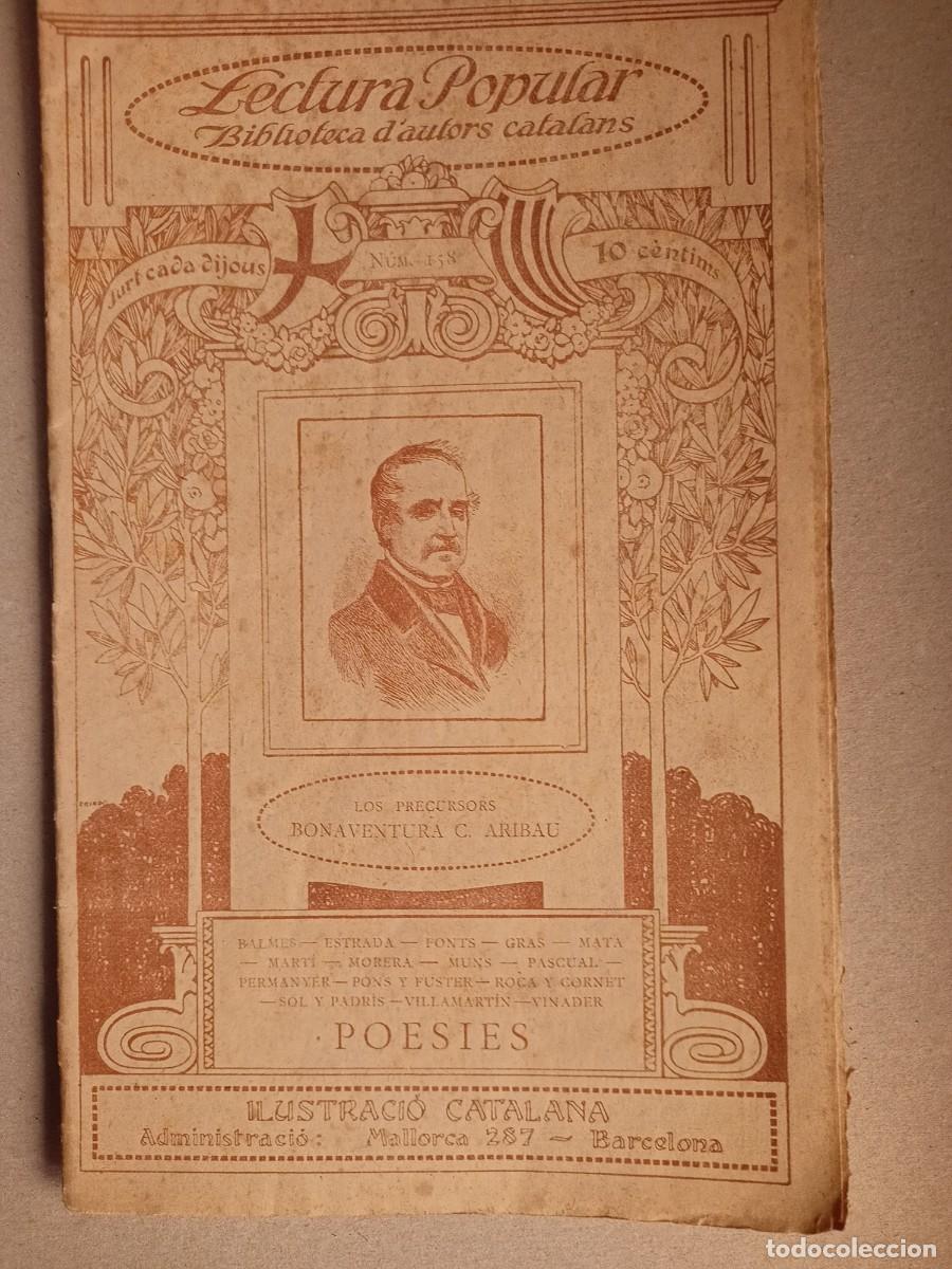 Antiquarische B&uuml;cher: LIBRILLO &rdquo;LECTURA POPULAR-BIBL.D'AUTORS CATALANS&rdquo; POESIES DE BONAVENTURA C.ARIBAU