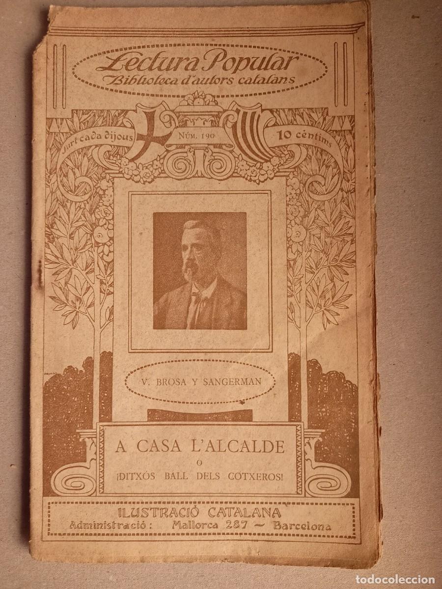 Antiquarische B&uuml;cher: LIBRILLO &rdquo;LECTURA POPULAR-BIBL.D'AUTORS CATALANS&rdquo; DE V.BROSA Y SANGERMAN