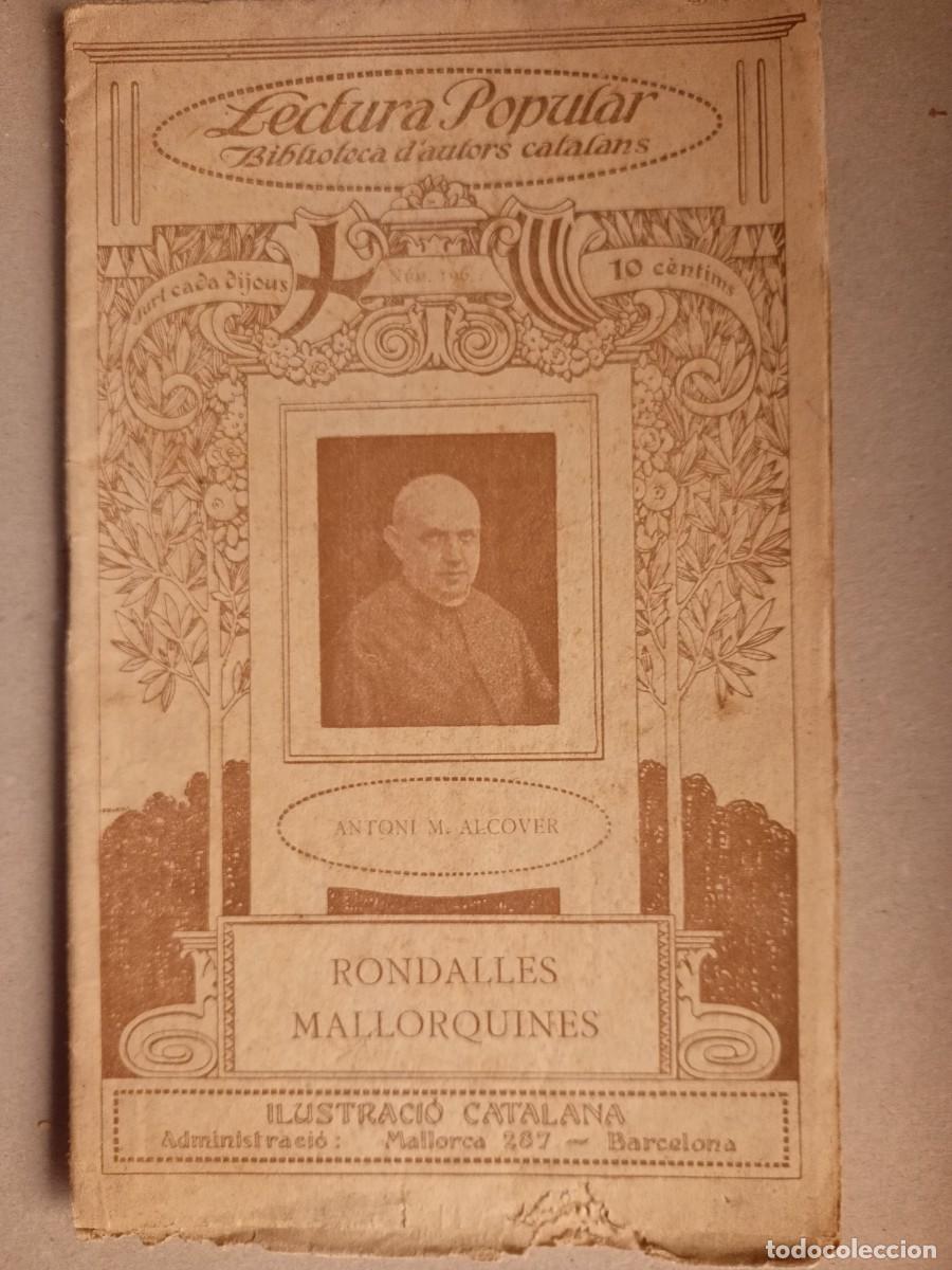 Antiquarische B&uuml;cher: LIBRILLO &rdquo;LECTURA POPULAR-BIBL.D'AUTORS CATALANS&rdquo; D'ANTONI M.ALCOVER.