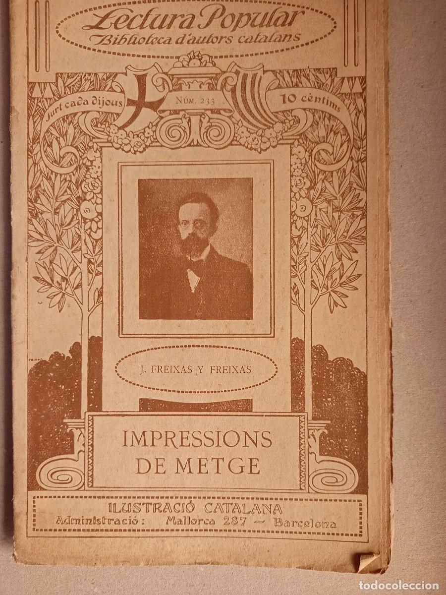 Antiquarische B&uuml;cher: LIBRILLO &rdquo;LECTURA POPULAR-BIBL.D'AUTORS CATALANS&rdquo; DE J.FREIXAS Y FREIXAS