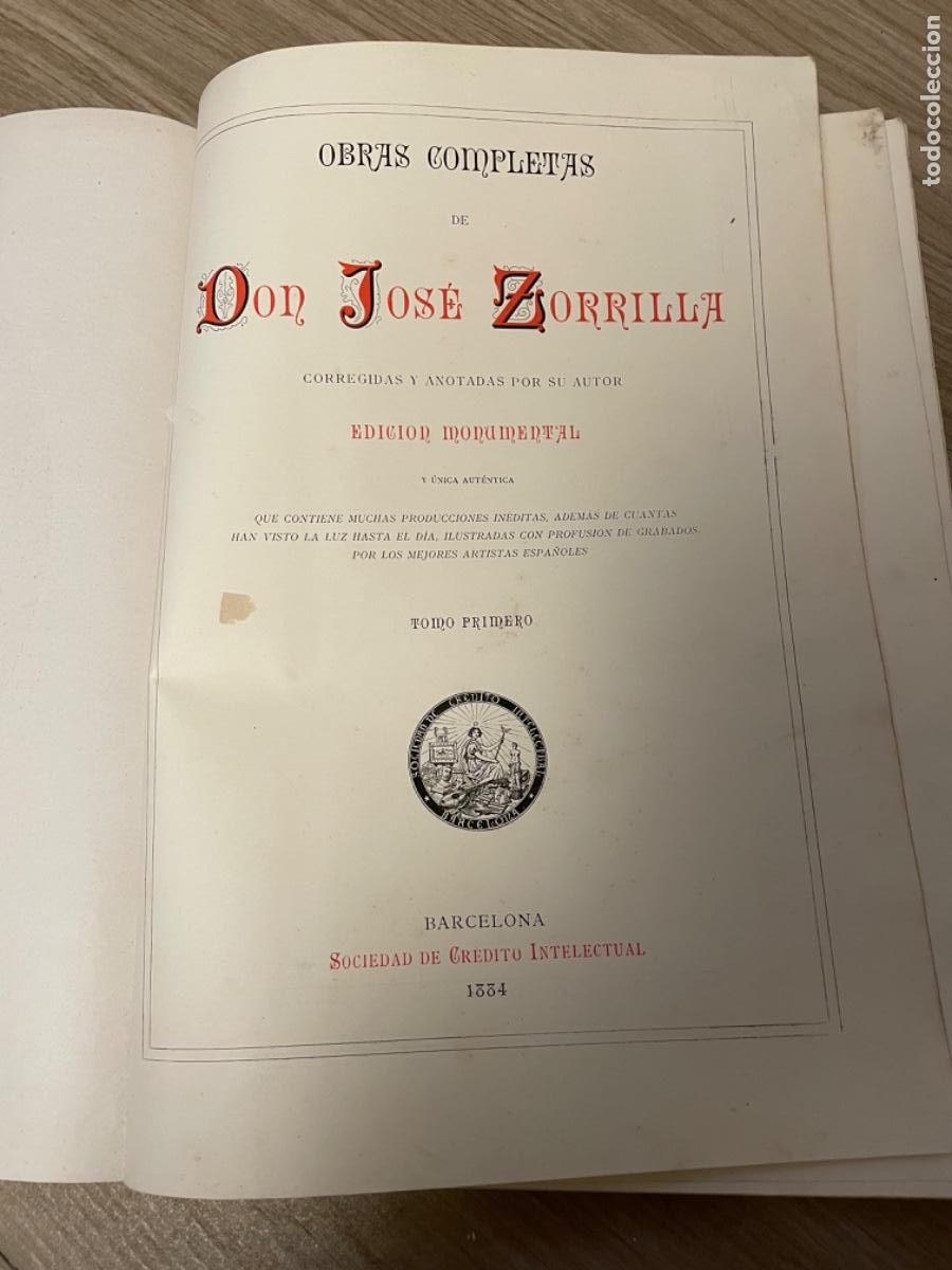 Libros antiguos: TOMO I DE LAS OBRAS COMPLETAS DE ZORRILLA. 1884 - Foto 5