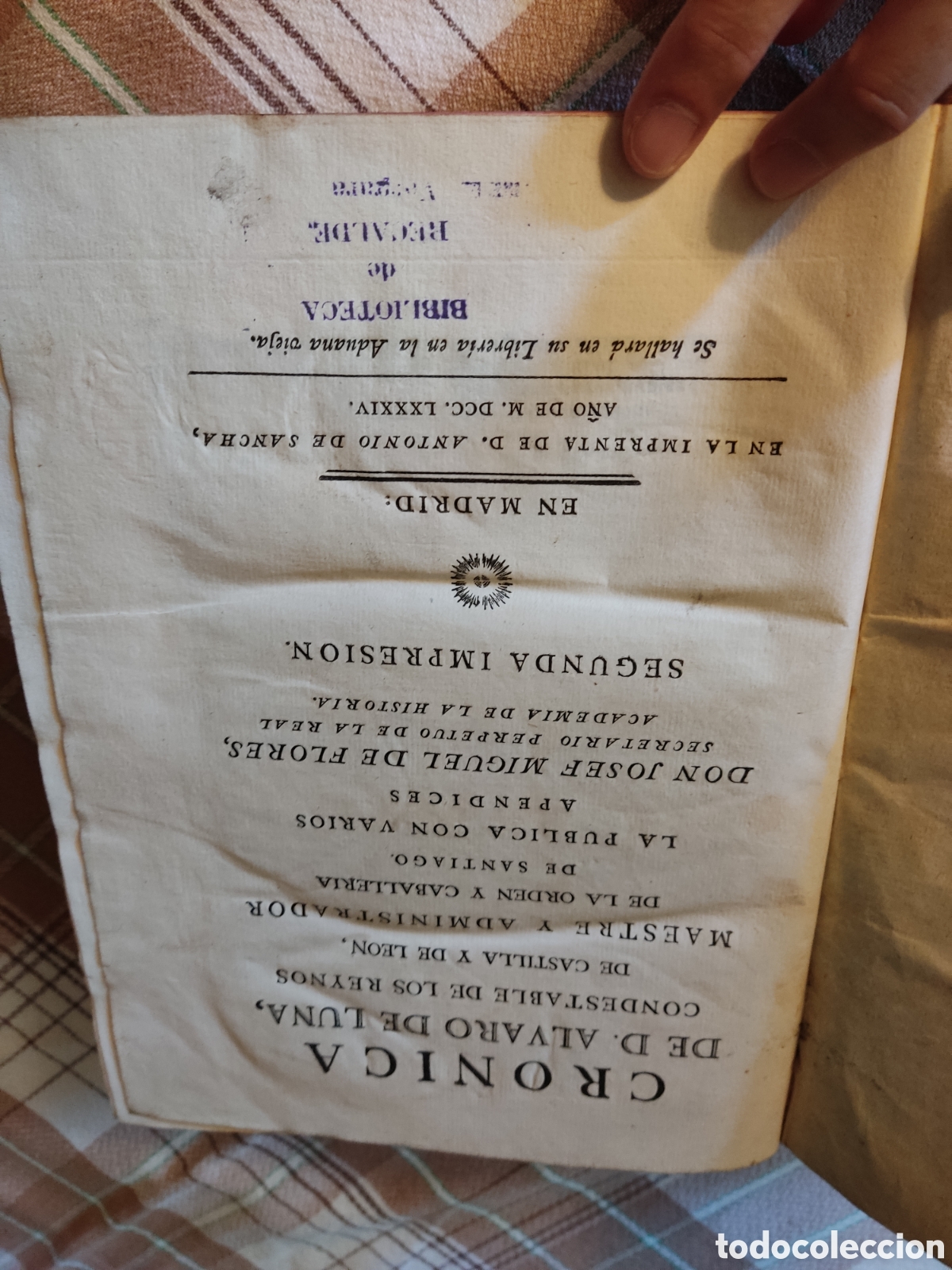 Livros antigos: 1784 cronica alvaro de luna josef miguel de flores segunda impresion