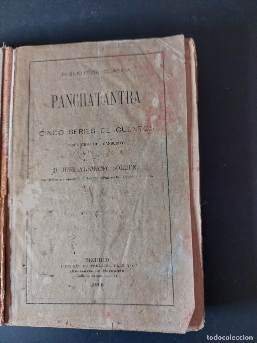 Libros antiguos: Panchatantra - 1908 - Alemany Bolufer - Foto 1