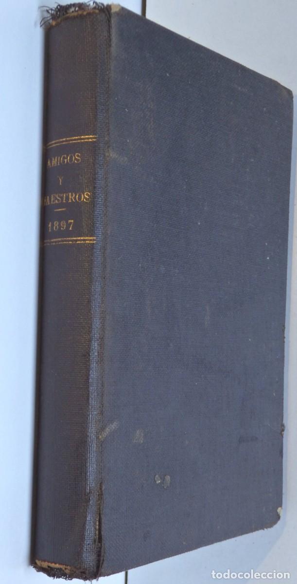 Libros antiguos: Pompeyo GENER, Amigos y maestros - Foto 2