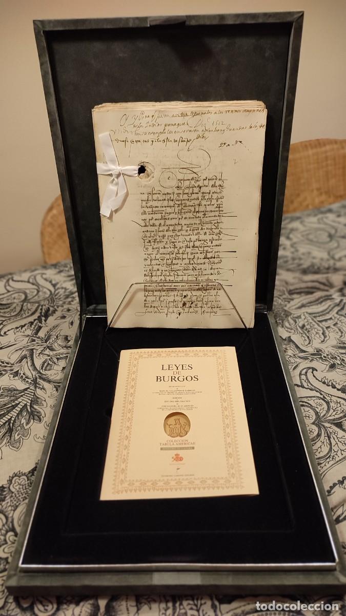 Libros antiguos: Facs&iacute;mil Leyes de Burgos - Foto 1
