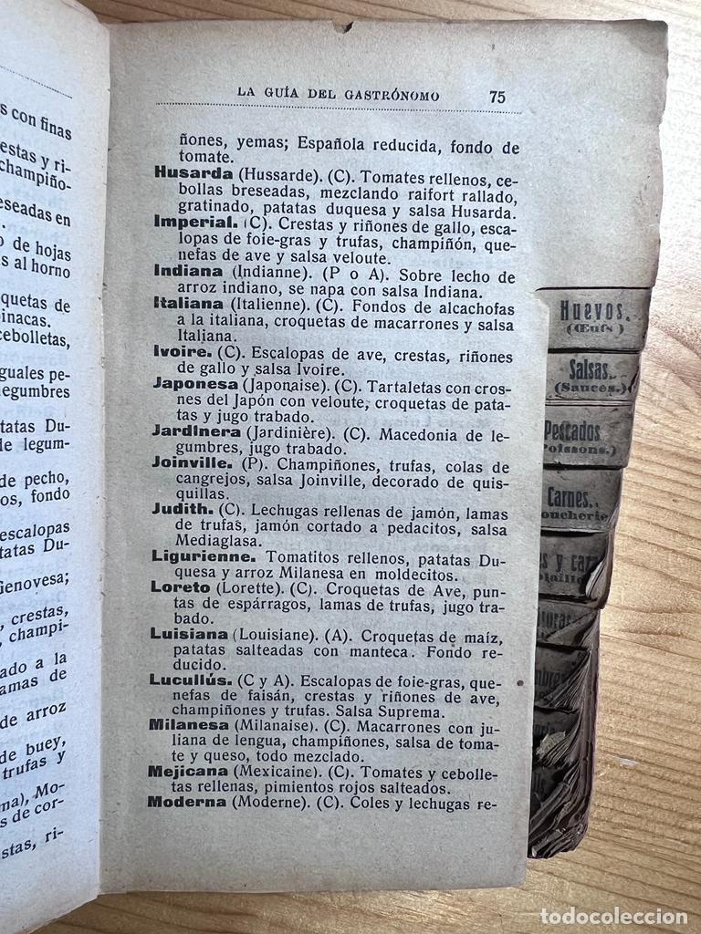 Libros antiguos: LA GUIA DEL GASTRONOMO Y DEL MAITRE D&acute;HOTEL - Foto 5