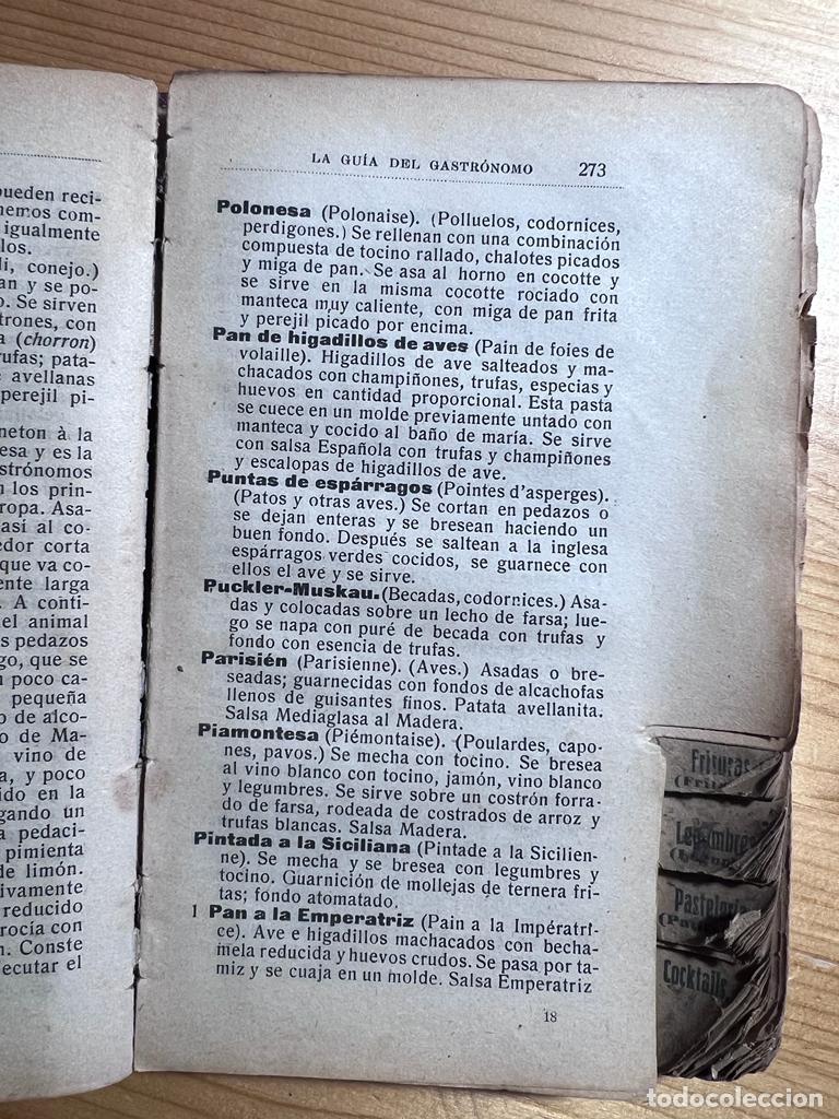 Libros antiguos: LA GUIA DEL GASTRONOMO Y DEL MAITRE D&acute;HOTEL - Foto 14